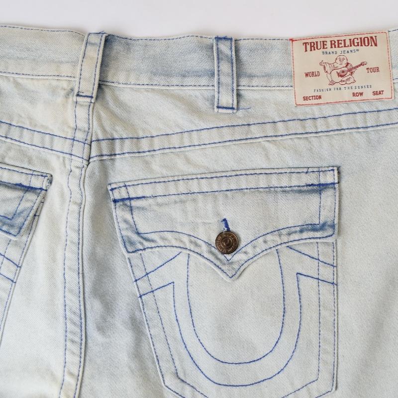 大きいサイズ メンズ トゥルーレリジョン TRUE RELIGION デニムショーツ ハーフパンツ RICKY FRAYED FLAP SHORT 40 44インチ | TRUE RELIGION | 06