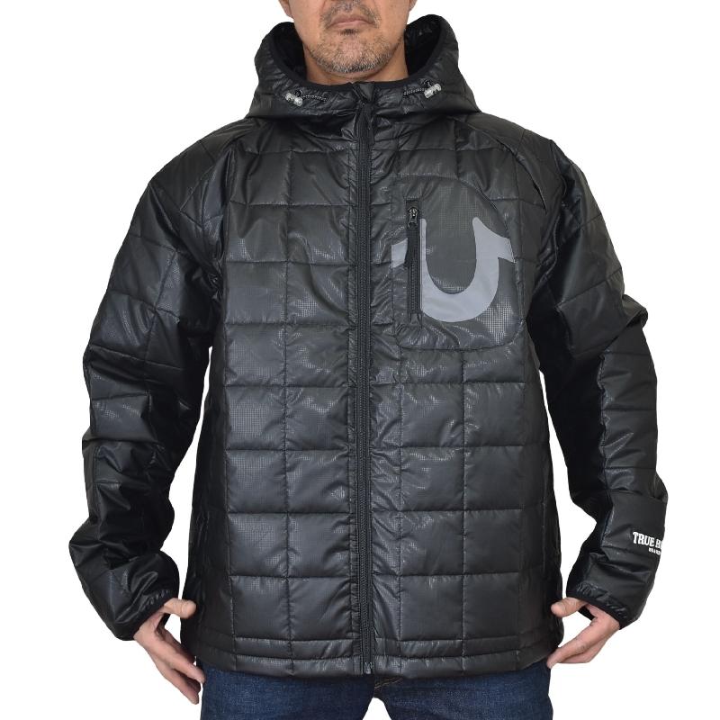 大きいサイズ メンズ TRUE RELIGION トゥルーレリジョン GEO QUILTED HOODED PUFFER JACKET フード キルティング 中綿ジャケット XXL XXXL | TRUE RELIGION | 01