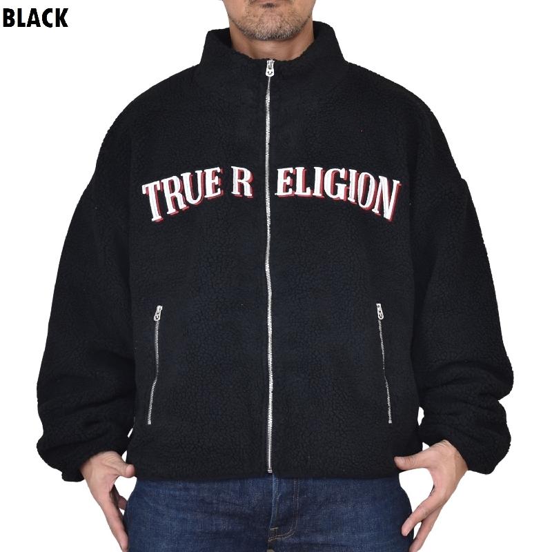 大きいサイズ メンズ TRUE RELIGION トゥルーレリジョン SHERPA LOGO JACKET ボアフリース フルジップ ジャケット XXL XXXL | TRUE RELIGION | 01