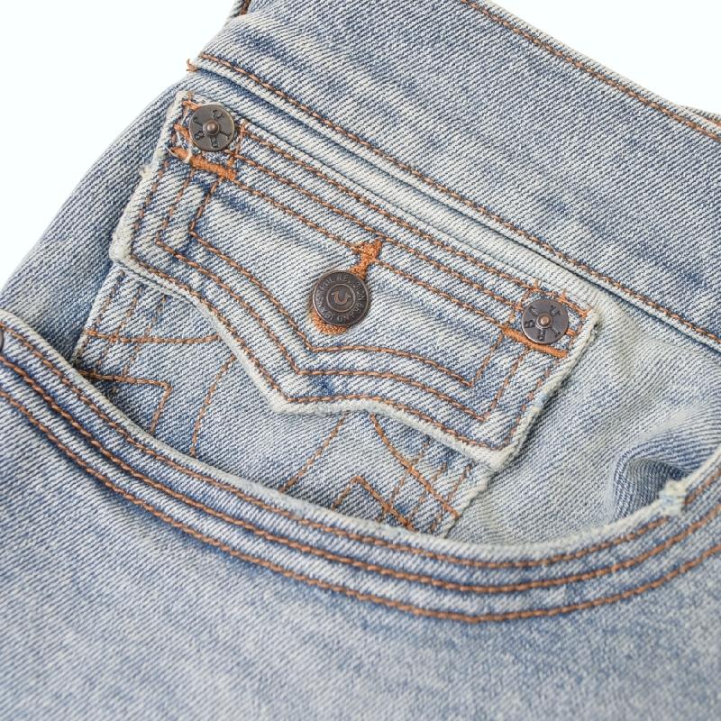 大きいサイズ メンズ TRUE RELIGION トゥルーレリジョン 32 デニムパンツ ジーンズ ライトブルー 淡色 リラックスバギー ワイドパンツ 太め ルーズ 46インチ | TRUE RELIGION | 04