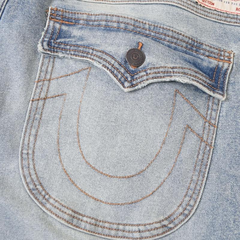 大きいサイズ メンズ TRUE RELIGION トゥルーレリジョン 32 デニムパンツ ジーンズ ライトブルー 淡色 リラックスバギー ワイドパンツ 太め ルーズ 46インチ | TRUE RELIGION | 06