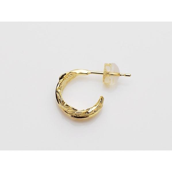 【在庫あり即納/送料無料】GARDEL（ガーデル）NATURAL FEATHER PIERCE/K18YG  片耳ピアス　メンズ　レディース　ゴールド　GDE-050/K18YGの画像