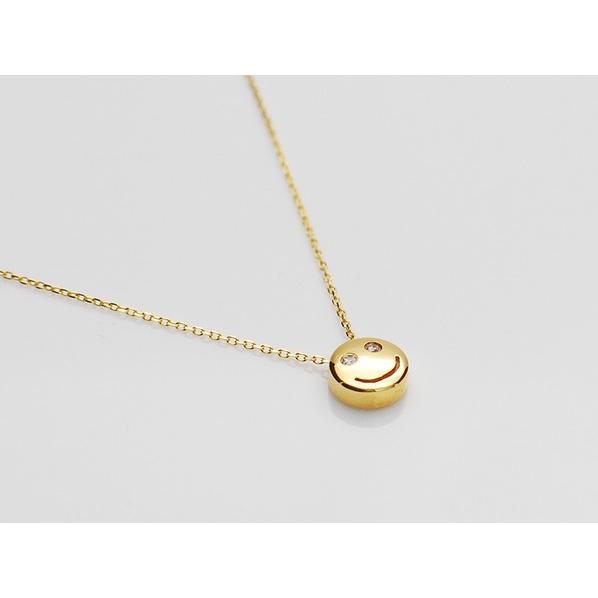 【在庫あり即納/送料無料】GARDEL（ガーデル）TINY DIAMOND NECKLACE/SMILE/K18YG  GDP-072/SMILE   ゴールド  ダイヤモンドの画像