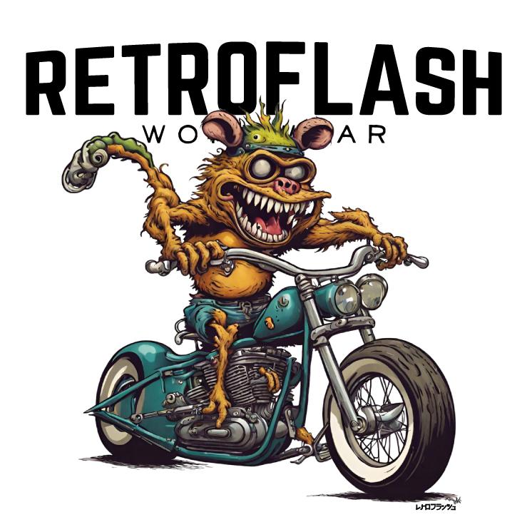【RETROFLASH レトロフラッシュ】トータルテンボスのSUSHI☆BOYS着用 Tシャツ ロンT パーカー【BROWN MONSTER】 dr0010 【キッズ、レディースあり】 |  | 04