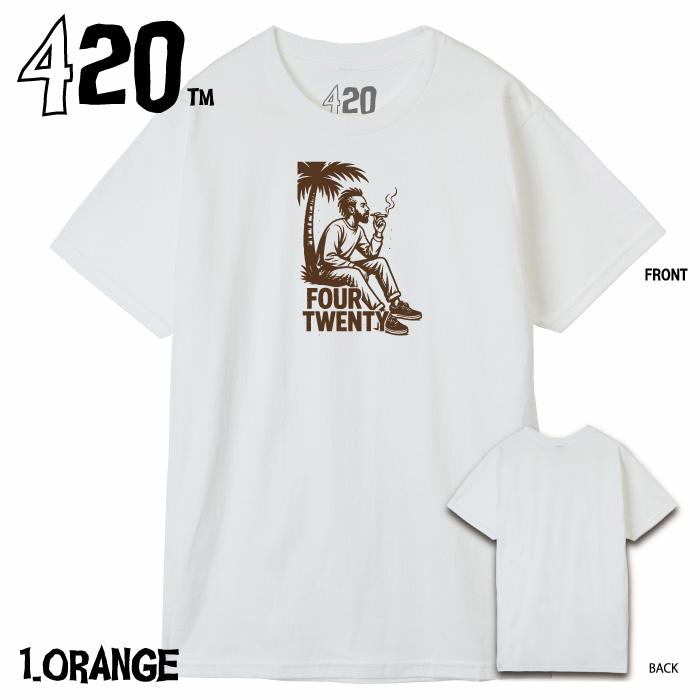 【FOUR TWENTY フォートゥエンティ】グラフィック Tシャツ XS-XL 新ブランド ft-007 SITTING MAN |  | 01