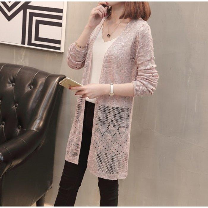 48hタイムセール カーディガン ロングカーディガン レディース ニット カーディガン 夏 サマーニット 体型カバー e Fashion Degage 通販 Yahoo ショッピング