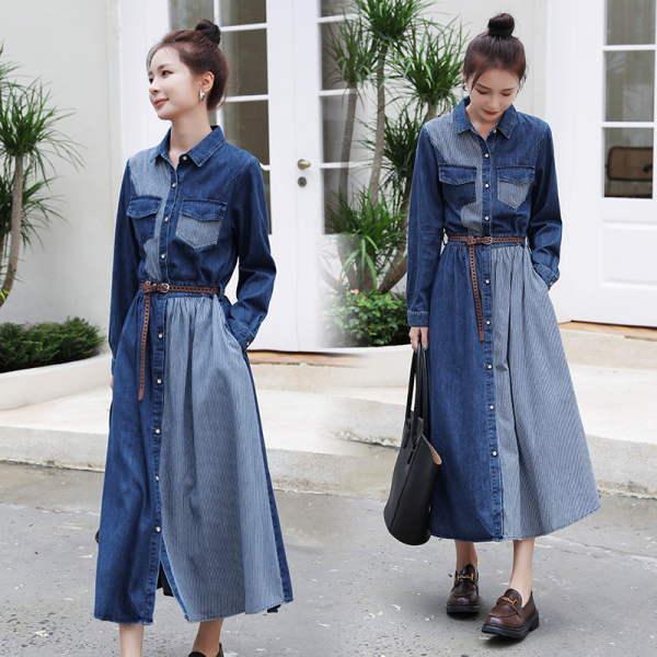 ワンピース シャツワンピ デニム ロングシャツ 前開き ロング丈 シャツ 長袖 体型カバー レディース : 10517e : Fashion Degage - 通販 - Yahoo!ショッピング ワンピース シャツワンピ デニム ロングシャツ 前開き ロング丈 シャツ 長袖 体型カバー レディース : 10517e : Fashion Degage - 通販 - Yahoo!ショッピング