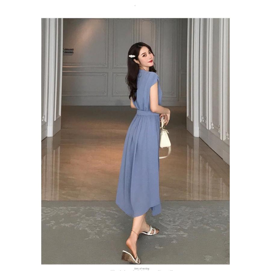ワンピース シフォン ロング丈 マキシ丈ワンピース フレアワンピ