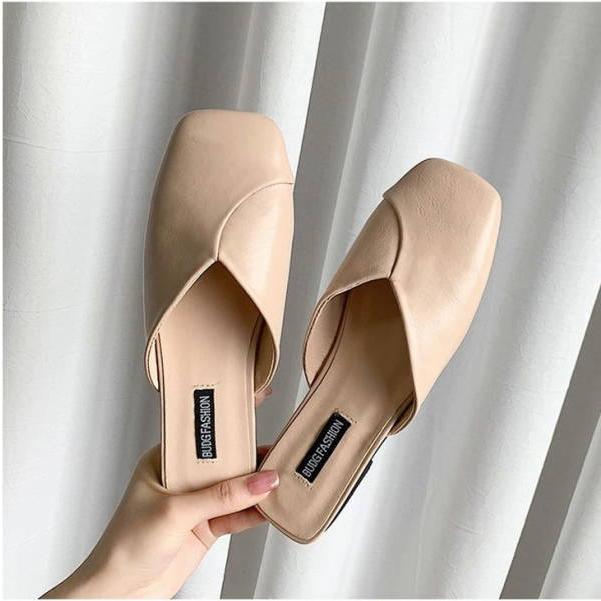 スクエアトゥ ミュールサンダル レディース ローヒール ぺたんこ フラット オフィスサンダル つっかけ スリッパ  カジュアル 歩きやすい |  | 11