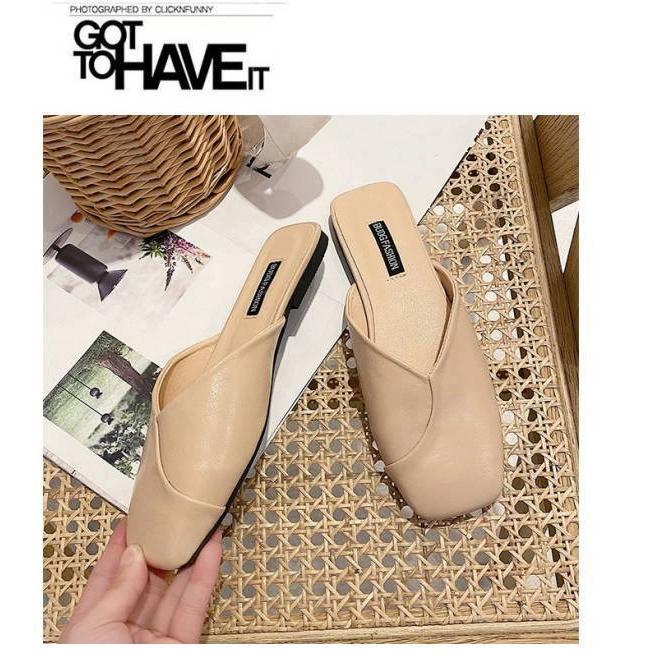 スクエアトゥ ミュールサンダル レディース ローヒール ぺたんこ フラット オフィスサンダル つっかけ スリッパ  カジュアル 歩きやすい |  | 12