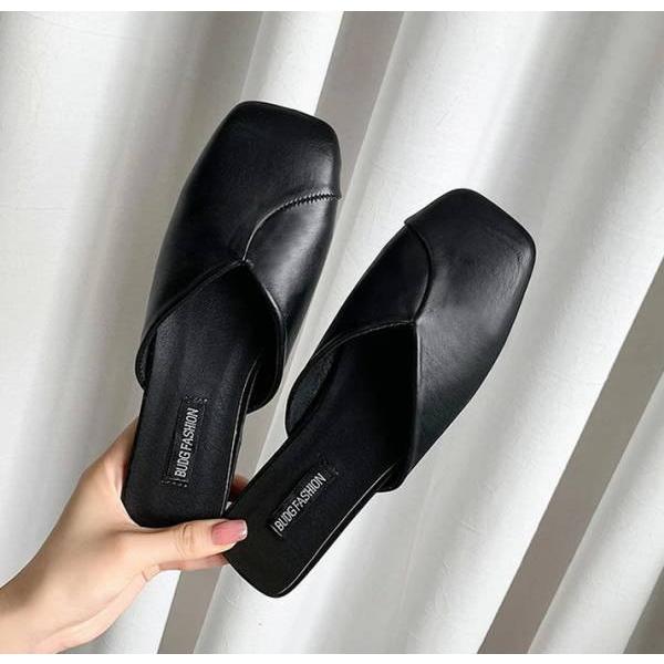 スクエアトゥ ミュールサンダル レディース ローヒール ぺたんこ フラット オフィスサンダル つっかけ スリッパ  カジュアル 歩きやすい |  | 13