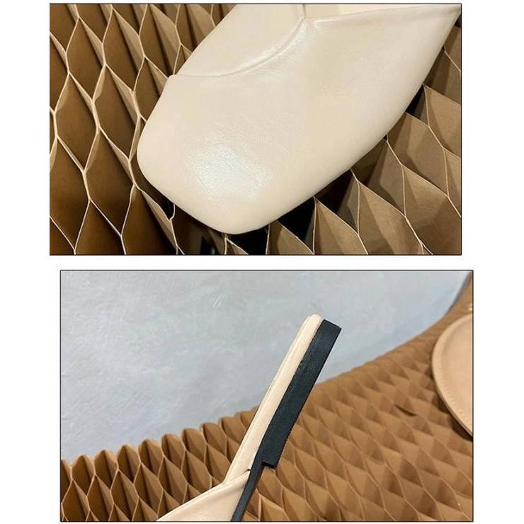 スクエアトゥ ミュールサンダル レディース ローヒール ぺたんこ フラット オフィスサンダル つっかけ スリッパ  カジュアル 歩きやすい |  | 16