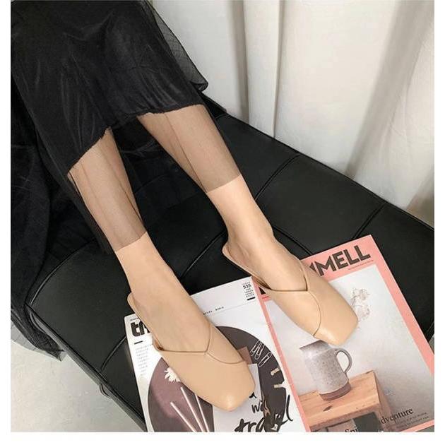 スクエアトゥ ミュールサンダル レディース ローヒール ぺたんこ フラット オフィスサンダル つっかけ スリッパ  カジュアル 歩きやすい |  | 04