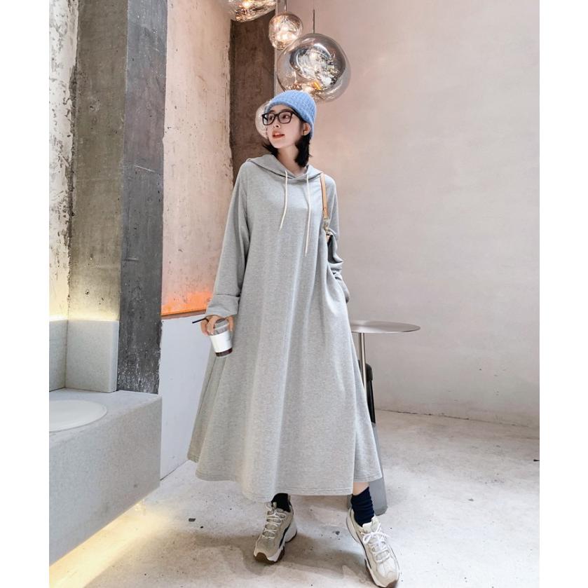 ワンピース マキシワンピース フレアワンピ レディース ロングワンピ Aライン 長袖 パーカーワンピ 体型カバー春 春夏 春服 夏 秋 Sm034 Fashion Degage 通販 Yahoo ショッピング