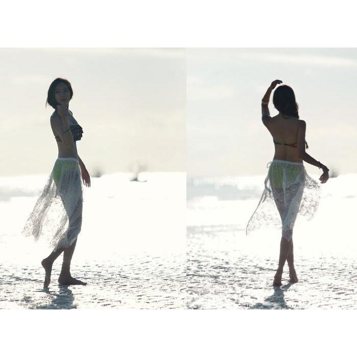 パレオ 水着 UVカット リゾート 腰巻 総レース リゾートワンピース