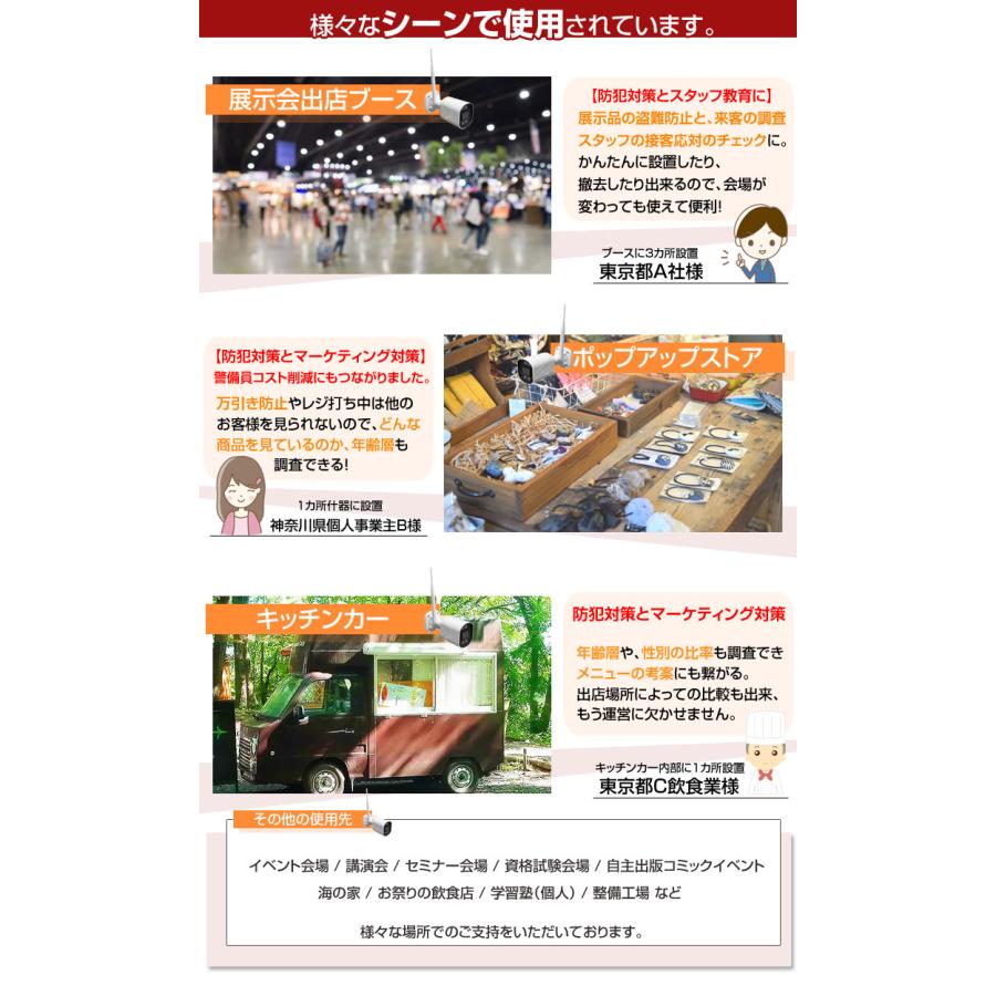 防犯カメラ 屋外 家庭用 小型カメラ 監視カメラ wifi 工事不要 SDカード 800万画素 APモード |  | 03