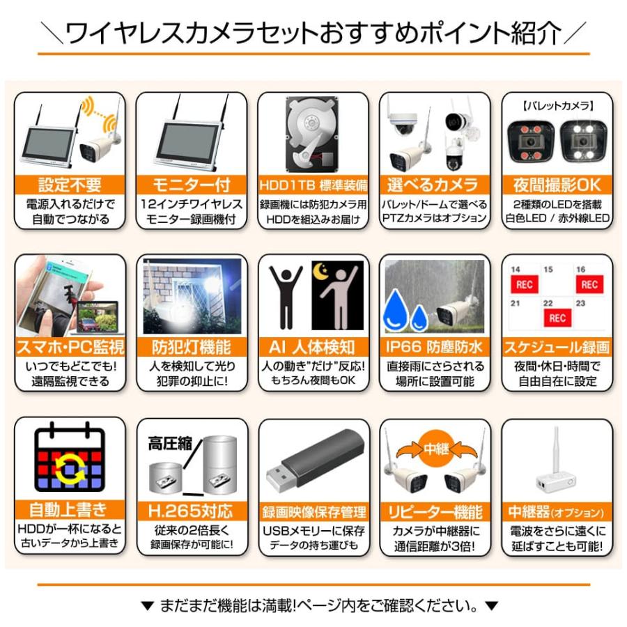 防犯カメラ 屋外 監視カメラ セット 家庭用 wifi ワイヤレス 3台 12