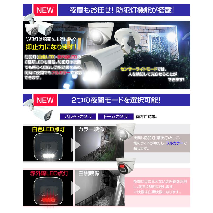 防犯カメラ 屋外 屋内 監視カメラ 録画機 HDD セット カメラ 7台 400万画素 AI POE 給電 電源不要 家庭用 業務用_8