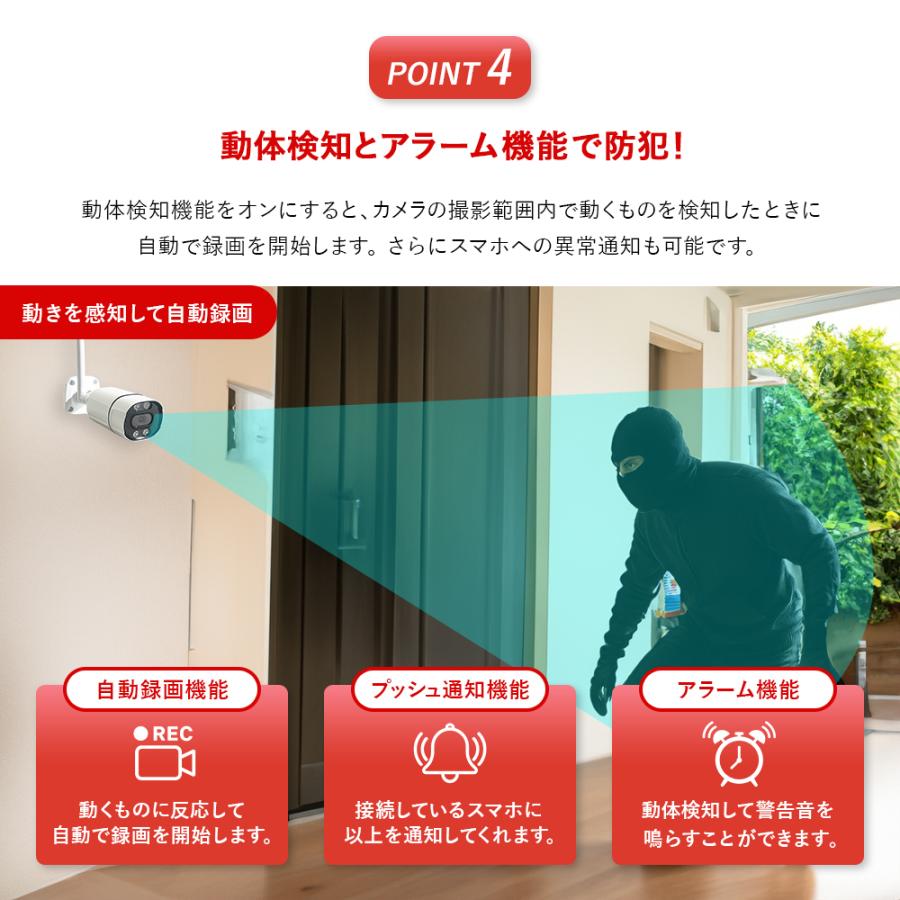 防犯カメラ 屋外 家庭用 監視カメラ 小型カメラ wifi 工事不要 SD