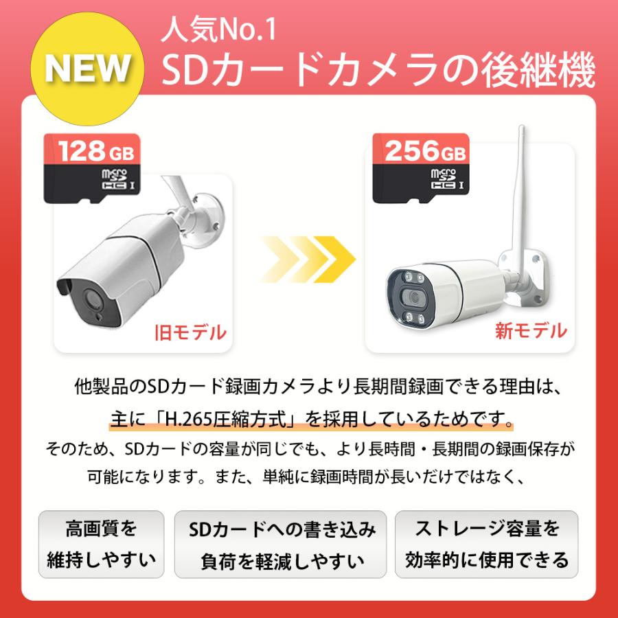 防犯カメラ 屋外 家庭用 監視カメラ 小型カメラ wifi 工事不要 SD