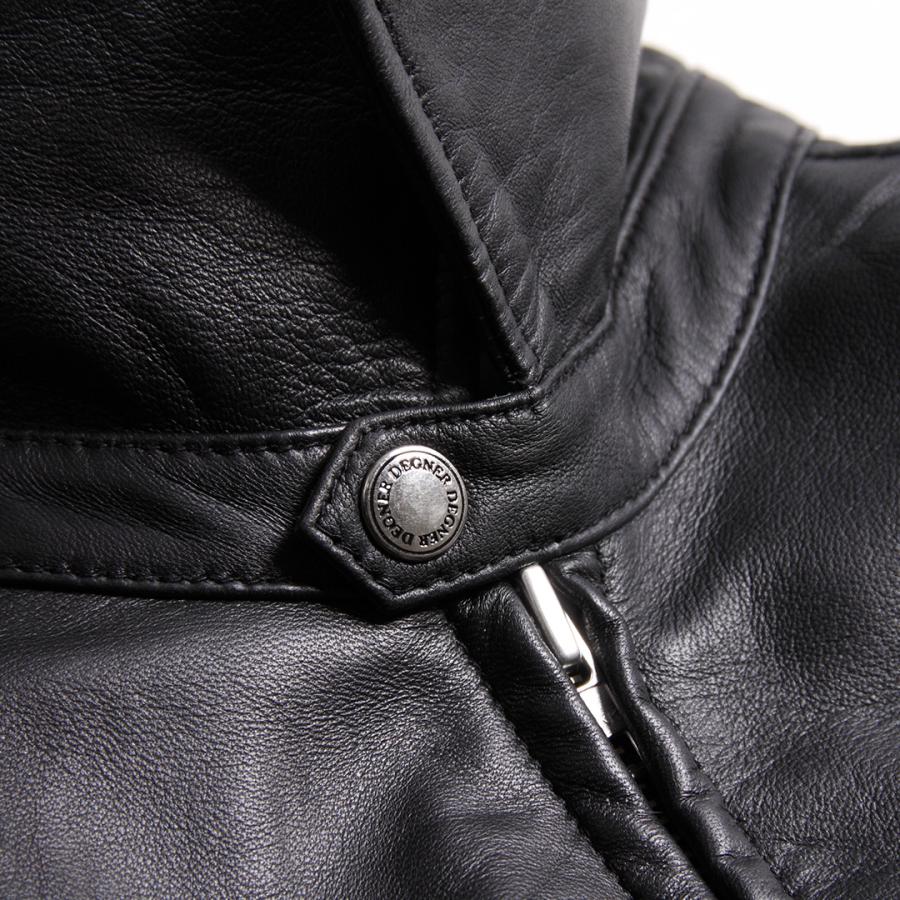 DEGNER デグナー　牛革　レザージャケット　ブラック　XL DEGNER（デグナー） メンズ レザージャケット 革ジャン ライディング