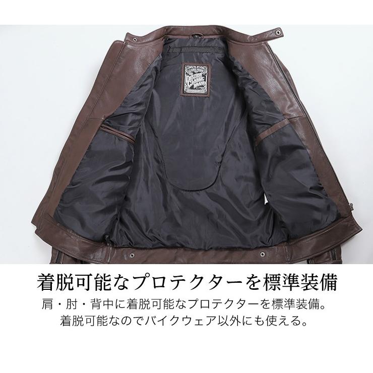 デグナー メンズレザージャケット ライダース ゴート 