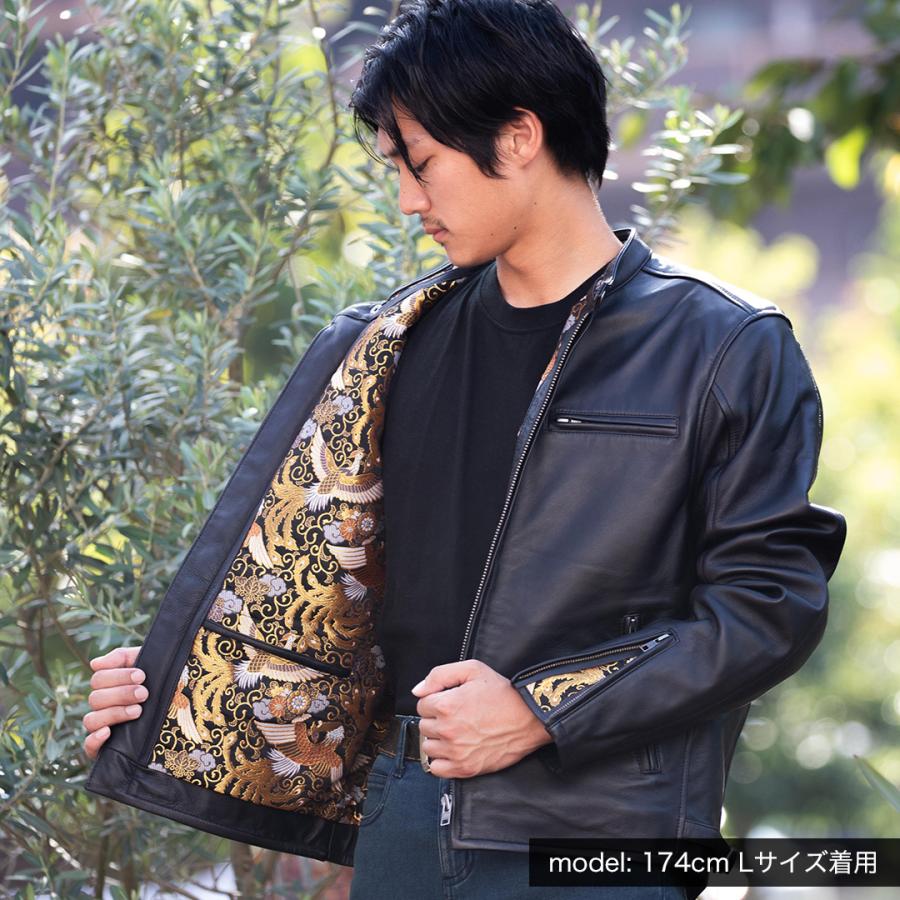 DEGNER（デグナー） 金襴レザージャケット 羊革 鳳凰 21SJ-14K
