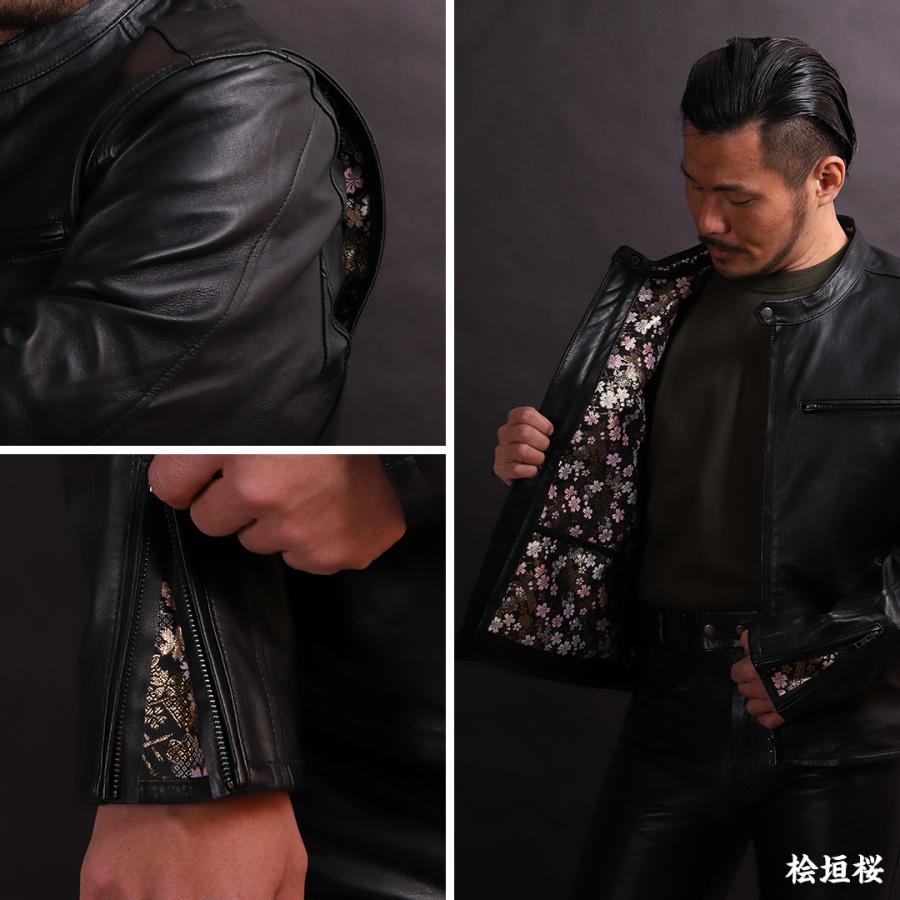 DEGNER ジャケット メンズ デグナー 金襴織物 レザージャケット DEGNER ジャケット メンズ デグナー 金襴織物 レザージャケット