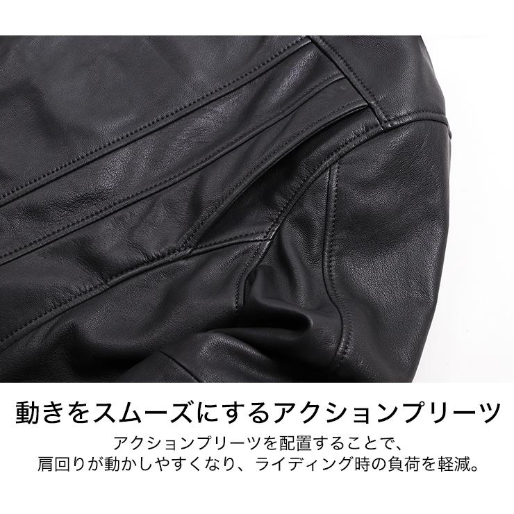 DEGNER（デグナー） フード付きレザーダブルジャケット 21WJ-3