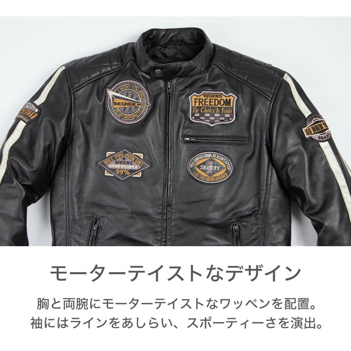 DEGNER シープレザージャケット フード ワッペン デグナー 23WJ DEGNER シープレザージャケット フード ワッペン デグナー 23WJ