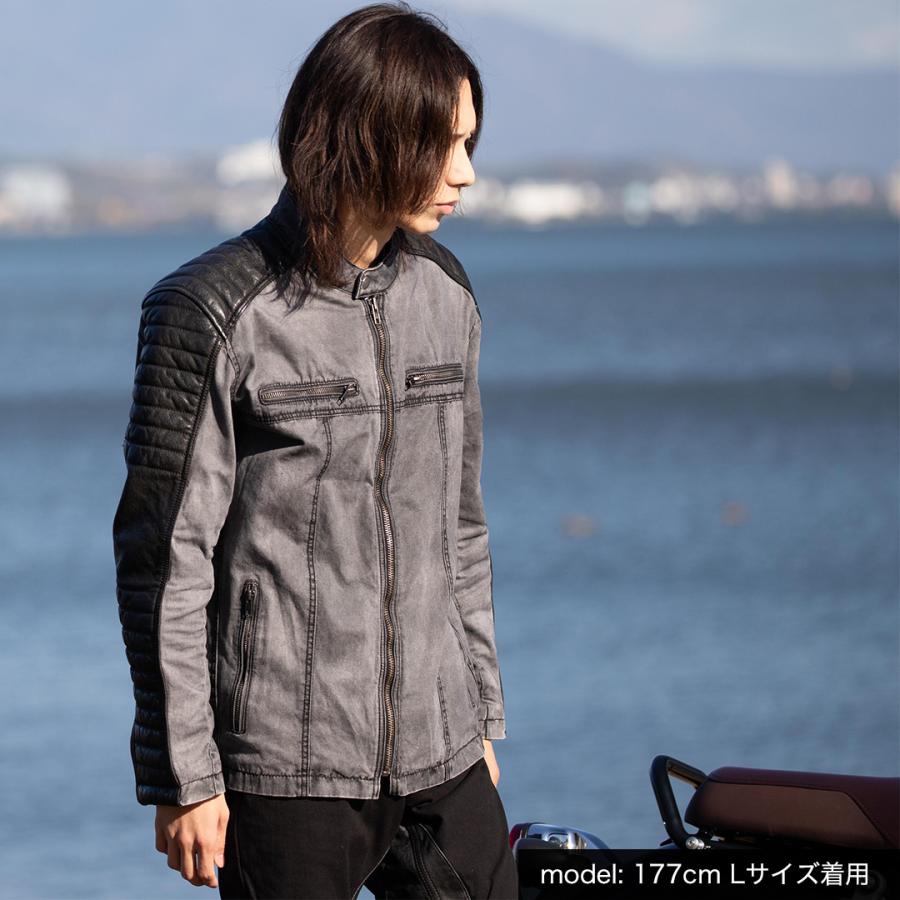 DEGNER（デグナー） テキスタイル＆レザーコンビジャケット ライダース