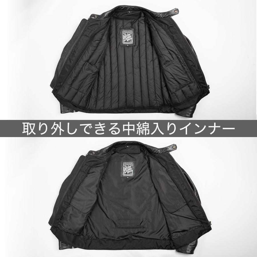 DEGNER（デグナー） 取り外しできるインナー付き レザージャケット