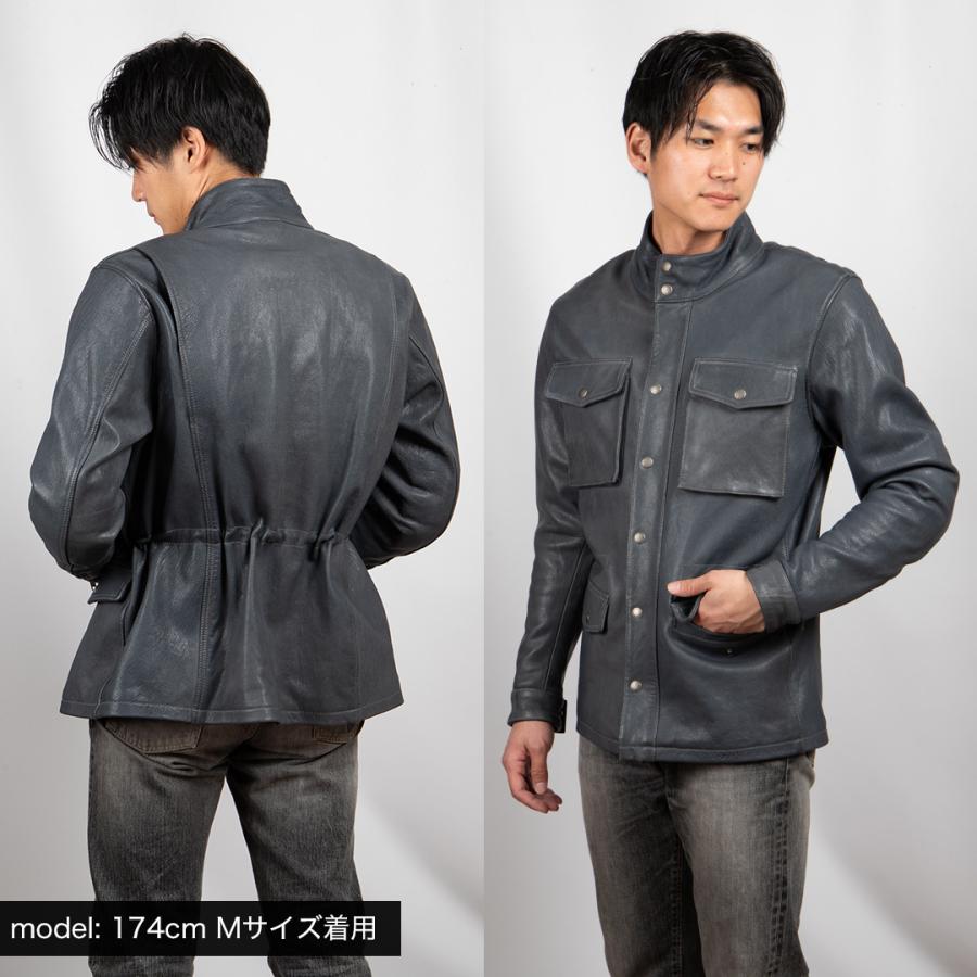 DEGNER（デグナー） ミドル丈レザージャケット M-65 フィールド