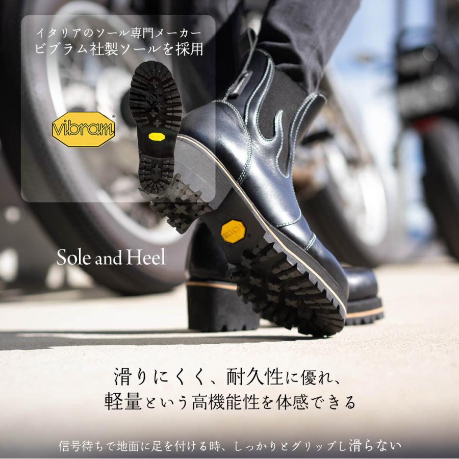 DEGNER デグナー バイク ブーツ ビブラムソール レザー サイドゴア DEGNER（デグナー） サイドゴアブーツ レディース BOW-1A バイク