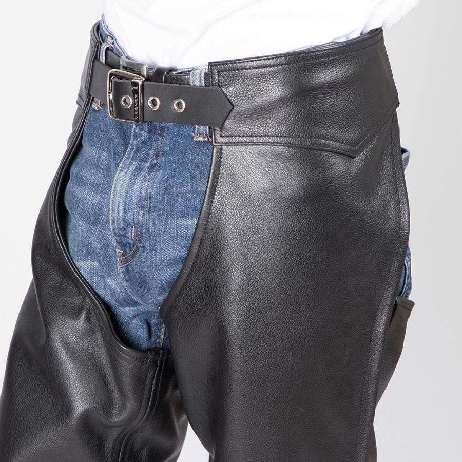 レザーチャップス/LEATHER CHAPS（ブラック） [CH-2A]｜degner-jp｜13