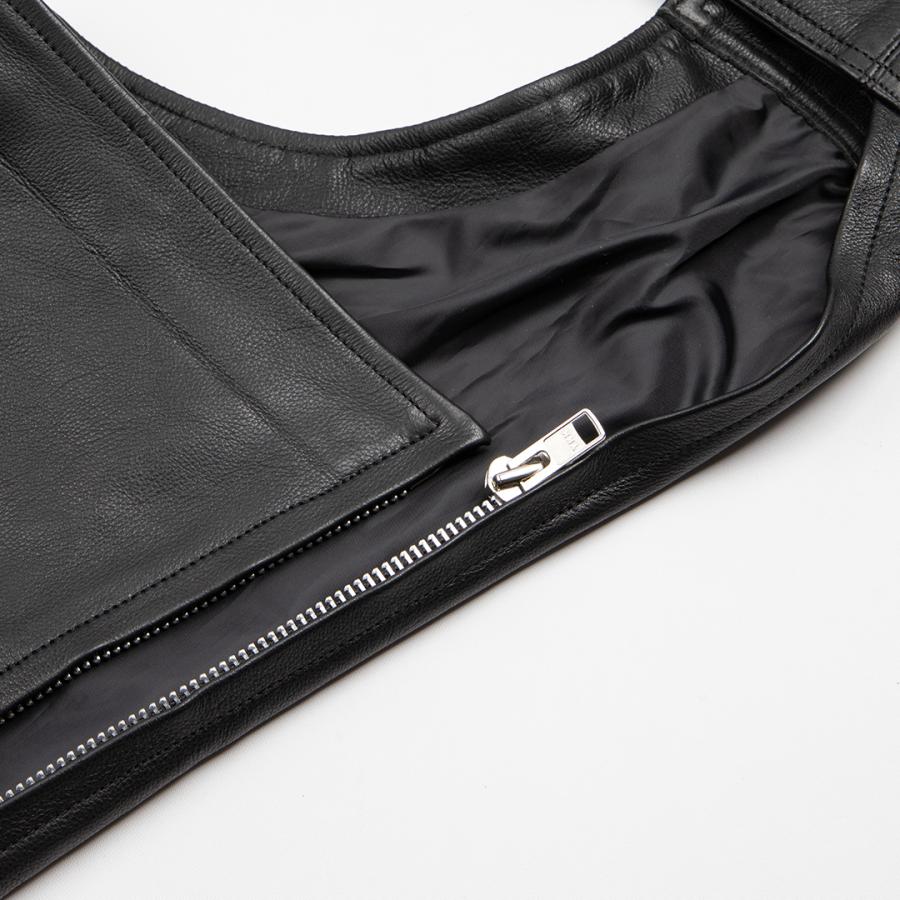 牛革レザー チャップス ジッパー付き