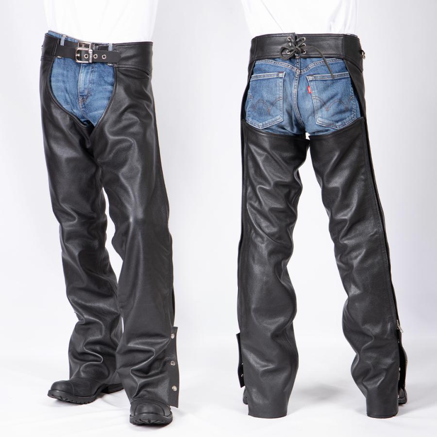 レザーチャップス/LEATHER CHAPS（ブラック） [CH-2A]｜degner-jp｜10