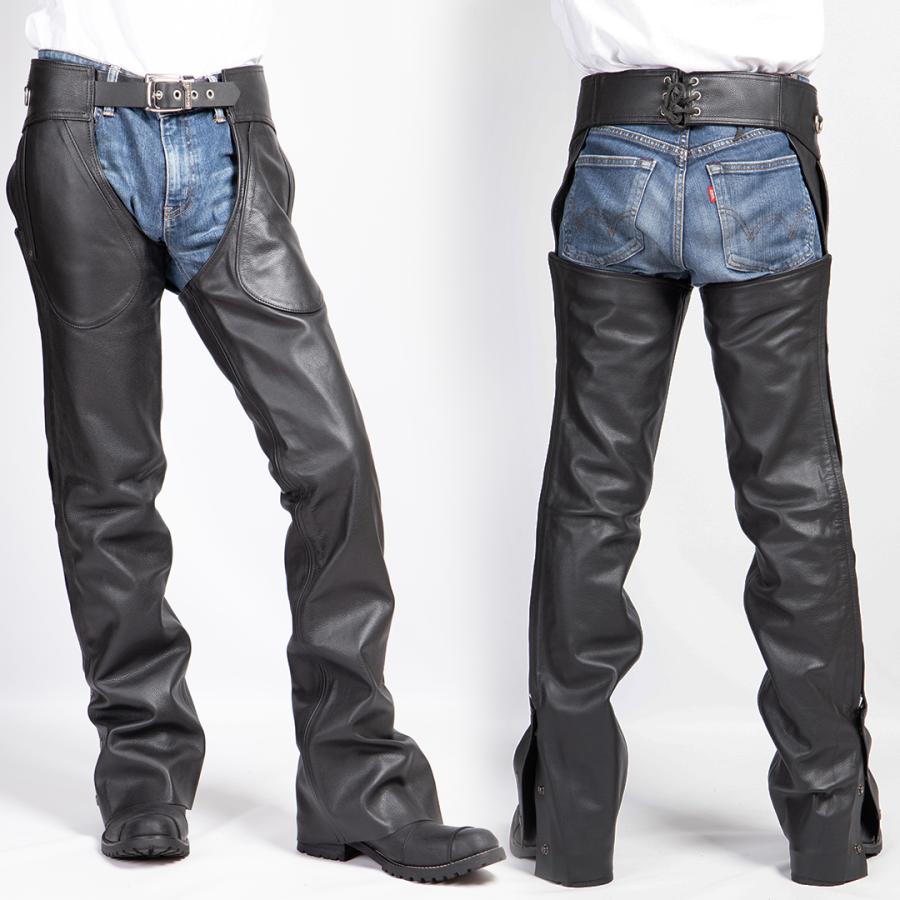 レザーチャップス/LEATHER CHAPS（ブラック） [CH-4A]｜degner-jp｜12