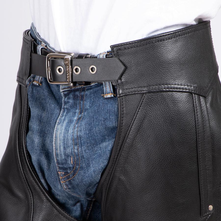 サ*ー様 スタンダードモーターサイクル　レザー　チャップス DEGNER レザーチャップス/LEATHER CHAPS（ブラック） [CH-4A