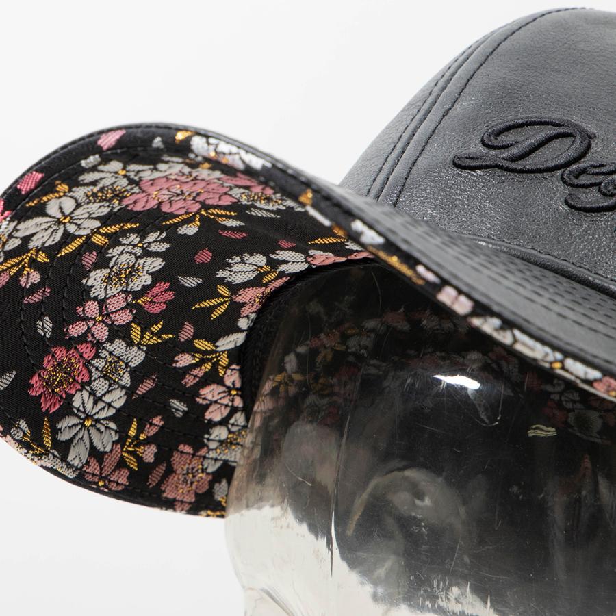 花山 花山レザーキャップ 本革 デグナー CP-24K キャップ 金襴織物 京