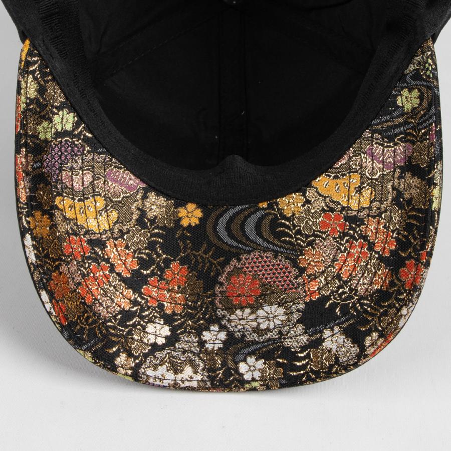 花山 花山レザーキャップ 本革 デグナー CP-24K キャップ 金襴織物 京