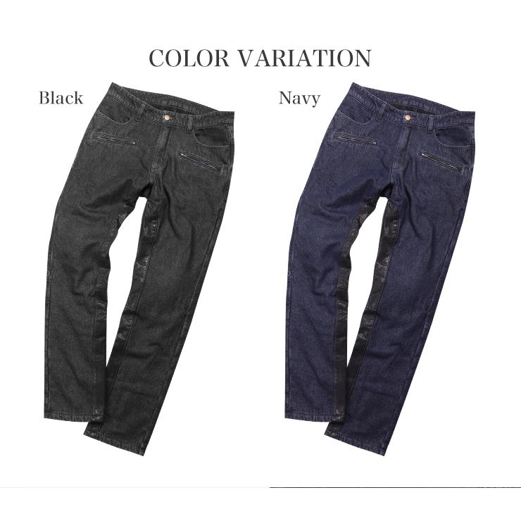 DEGNER（デグナー） バイク用パンツ 本革ヒートガード付き 裏フリース