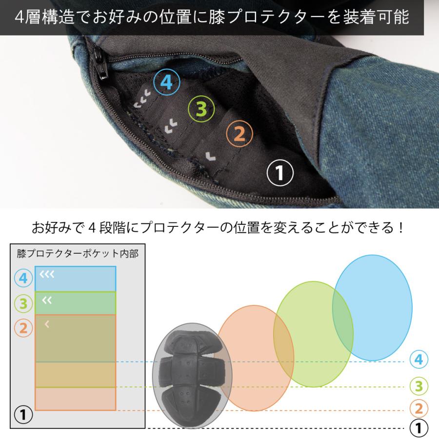DEGNER（デグナー） バイク用パンツ デニム 本革ヒートガード付き