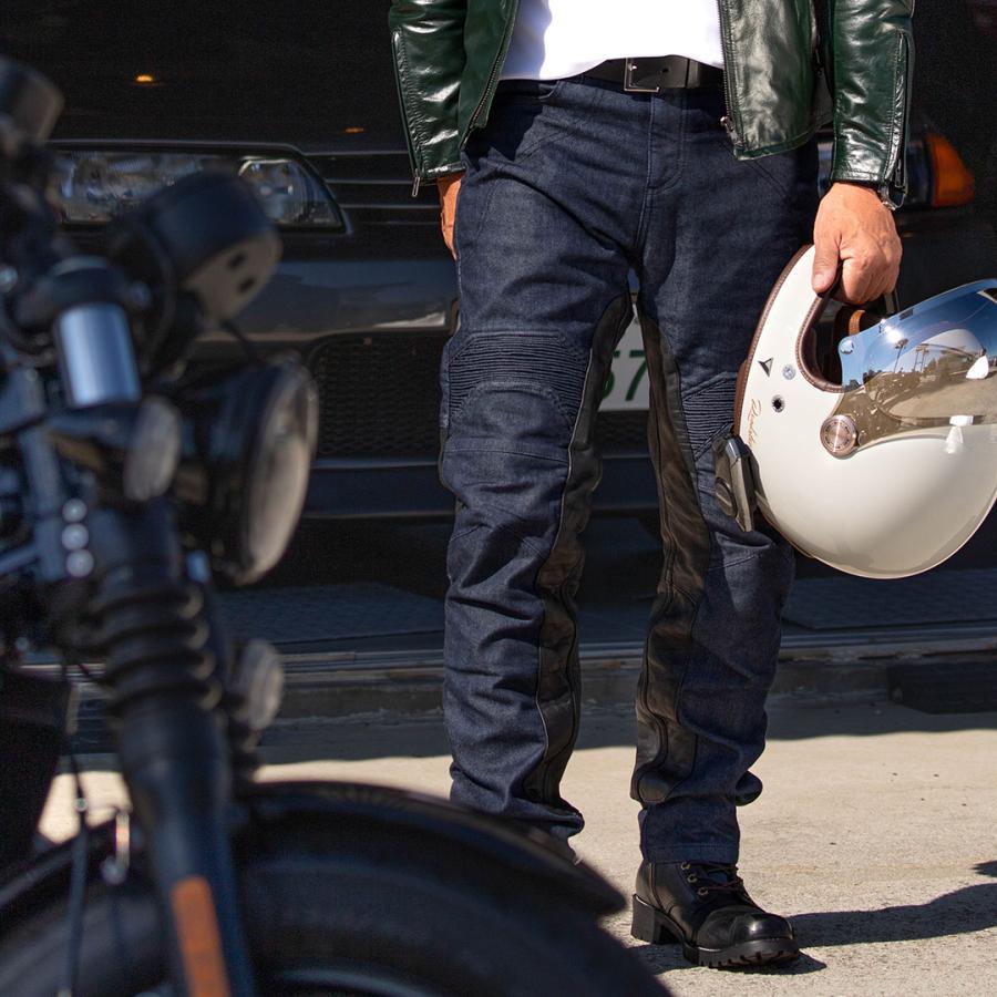 【メンテ済】DEGNER デグナー 牛革ヒートガード付 ライディングデニム L DP-27 ヒートガード付きデニムパンツ | DEGNER