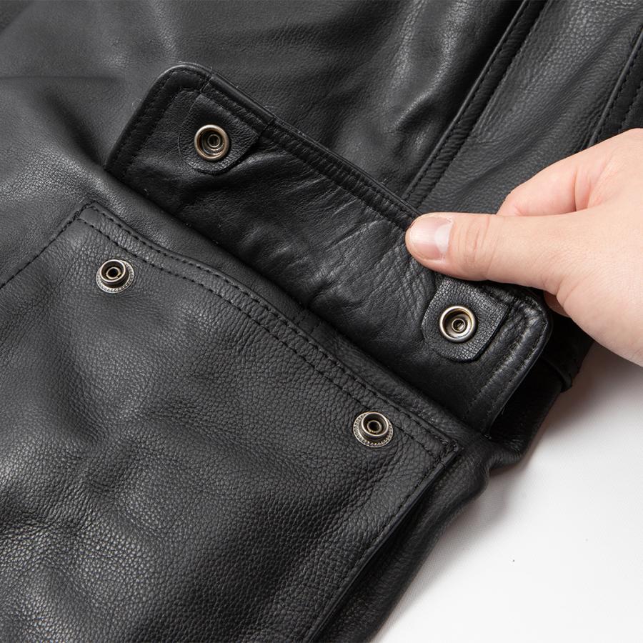 DEGNER（デグナー） レザーカーゴパンツ/LEATHER CARGO PANTS ブラック