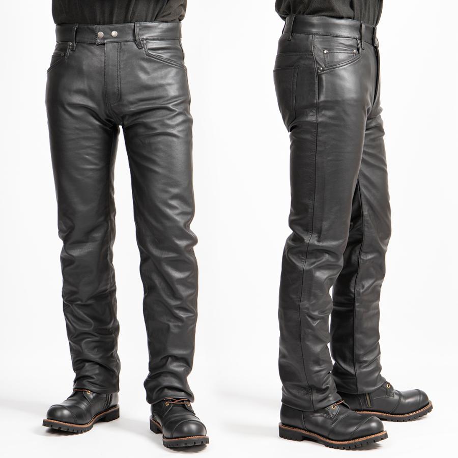 DEGNER 新色ブラウン登場 スリムフィットレザーパンツ/SLIMFIT