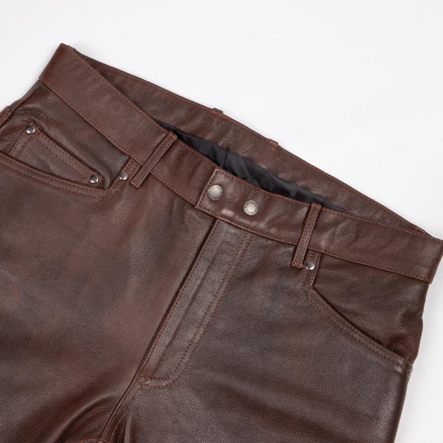 DEGNER（デグナー） 新色ブラウン登場 スリムフィットレザーパンツ