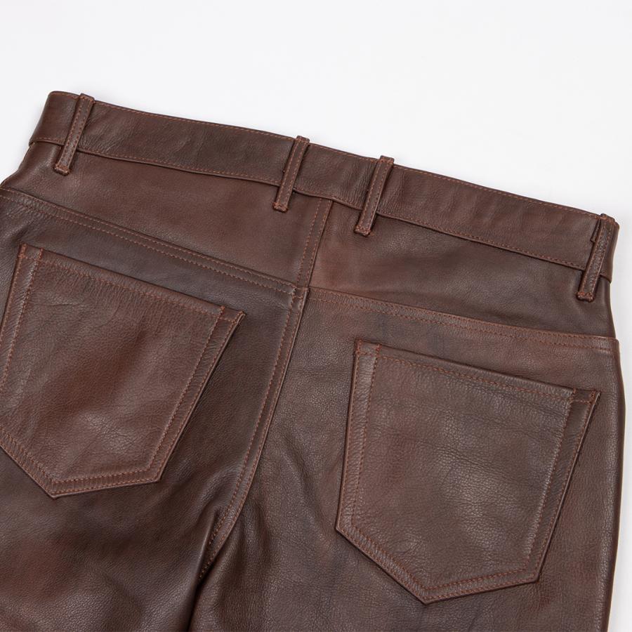 DEGNER 新色ブラウン登場 スリムフィットレザーパンツ/SLIMFIT