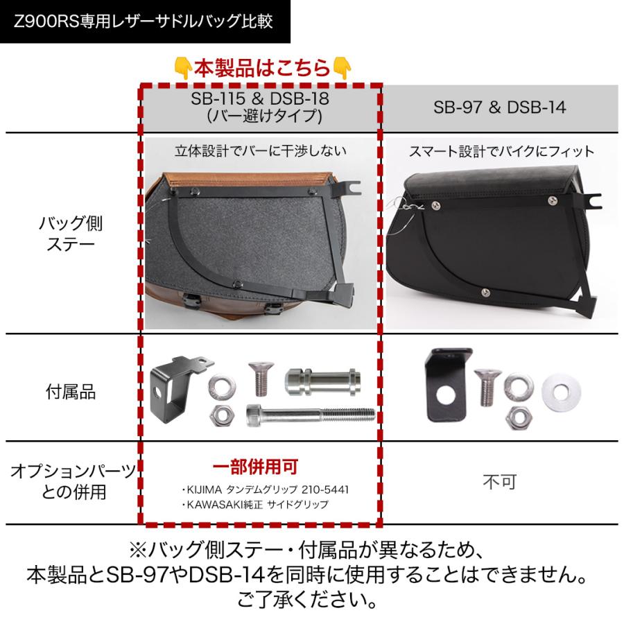 DEGNER デグナー　レザーメディスンバッグ DEGNER（デグナー） 公式 Z900RS '18-25年式 専用 サドルバッグ バー
