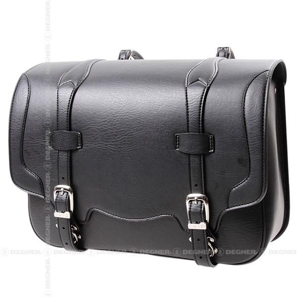 DEGNER（デグナー） バイク サドルバッグ サイドバッグ 合皮 大容量22L 